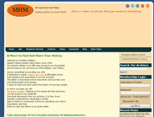 Tablet Screenshot of myhistorymatters.com